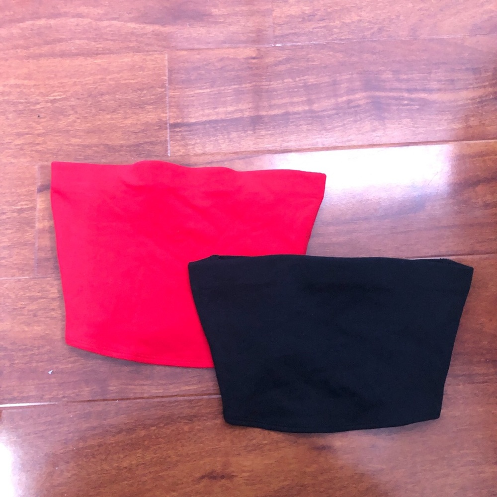 Black and Red tube tops
